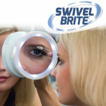 Зеркало круглое с увеличением и подсветкой Swivel Brite оптом